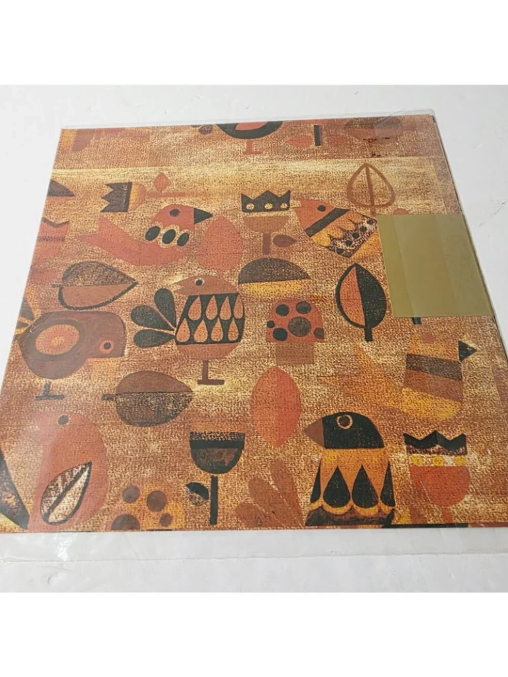 VTG HTF RARE MCM Imported Marcel Schuramn Birds Crowns Abstract Gift Wrap DIY